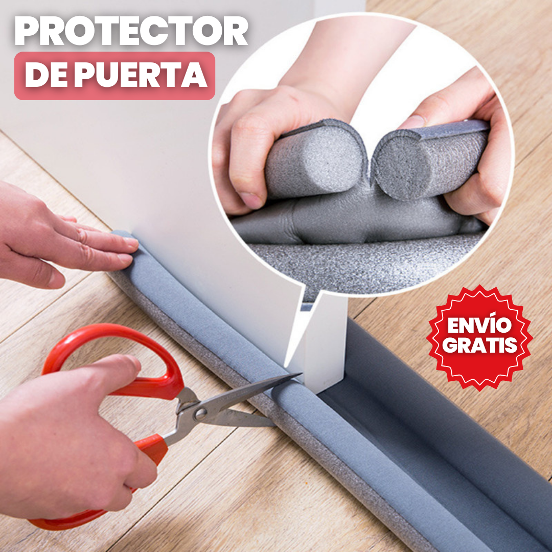 Juego De 4 Protectores De Puerta Autoadhesivos 10 Cm Negro