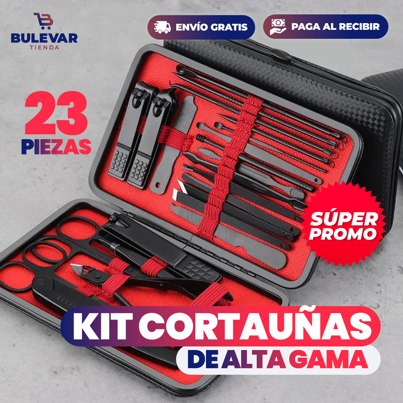 KIT CORTAUÑAS DE 23 PIEZAS ALTA GAMA