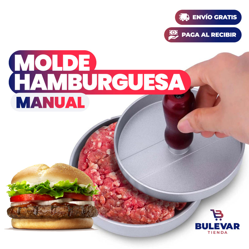 MOLDE MANUAL PARA HAMBURGUESAS