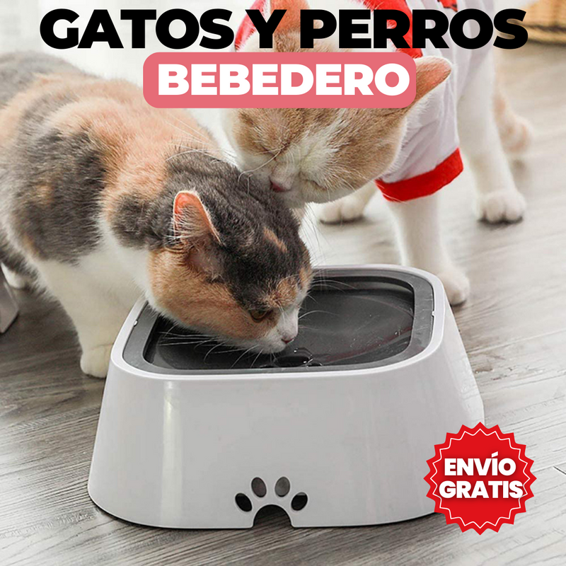 BEBEDERO PARA MASCOTA ANTIDERRAMES 🐱🐶