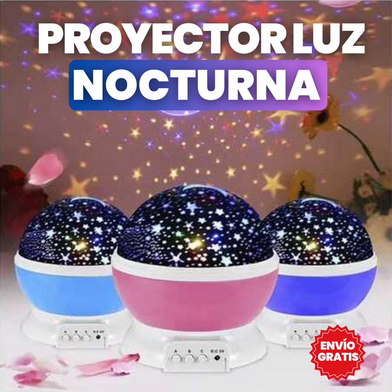 PROYECTOR DE LUZ NOCTURNA GIRATORIA DE CIELO ESTRELLADO