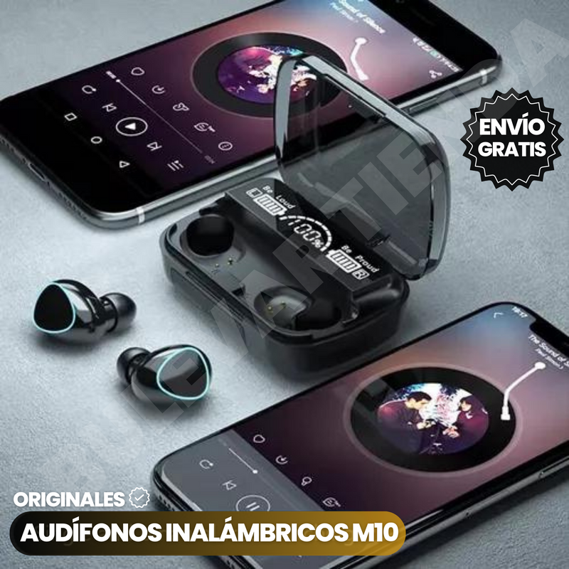 AUDÍFONOS EARBUDS TWS M10 SONIDO CON POWERBANK™