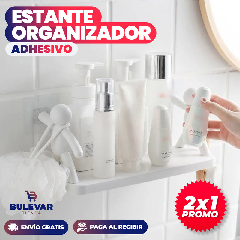 2X1 ESTANTE DE BAÑO ORGANIZADOR ADHESIVO