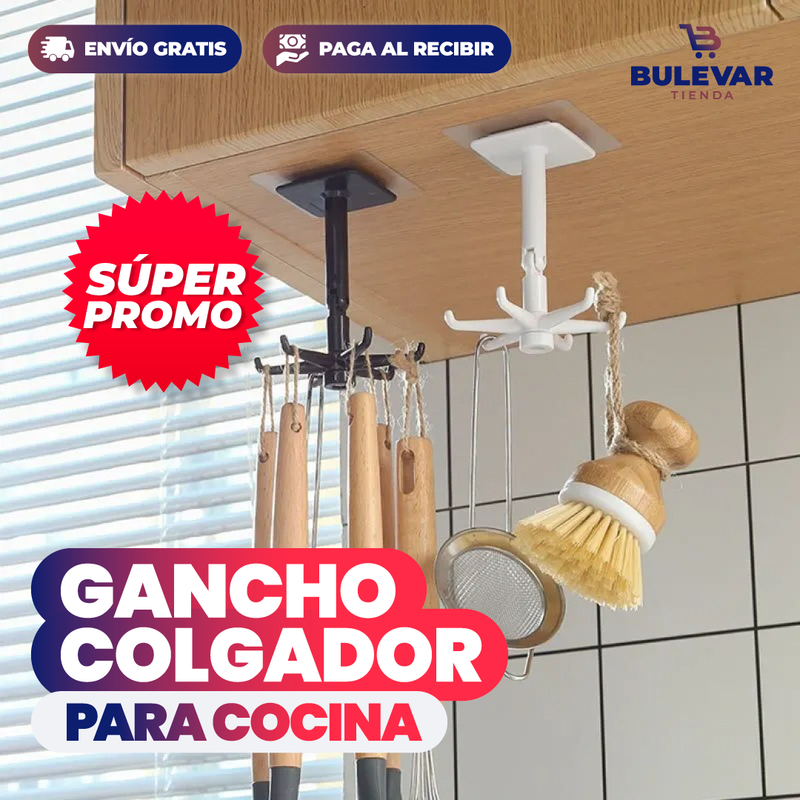 DUO GANCHOS COLGADORES PARA COCINA