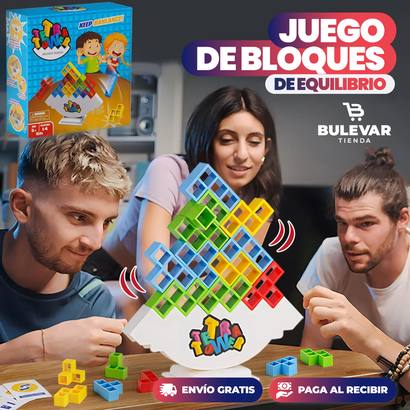 JUEGO TORRE DE EQUILIBRO PARA TODA LA FAMILIA - 48 PIEZAS