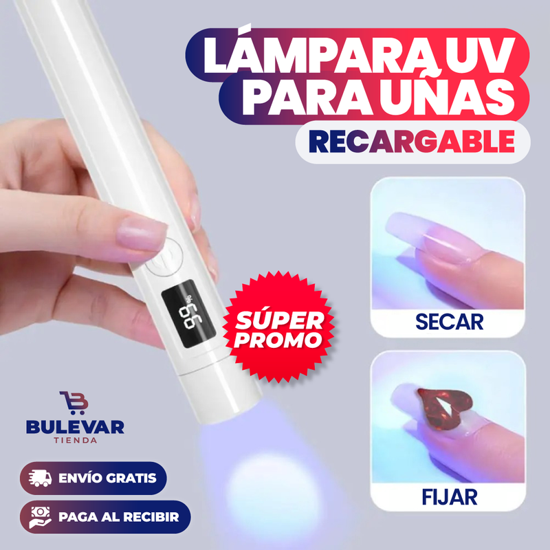 LÁMPARA RECARGABLE UV SECADO DE UÑAS