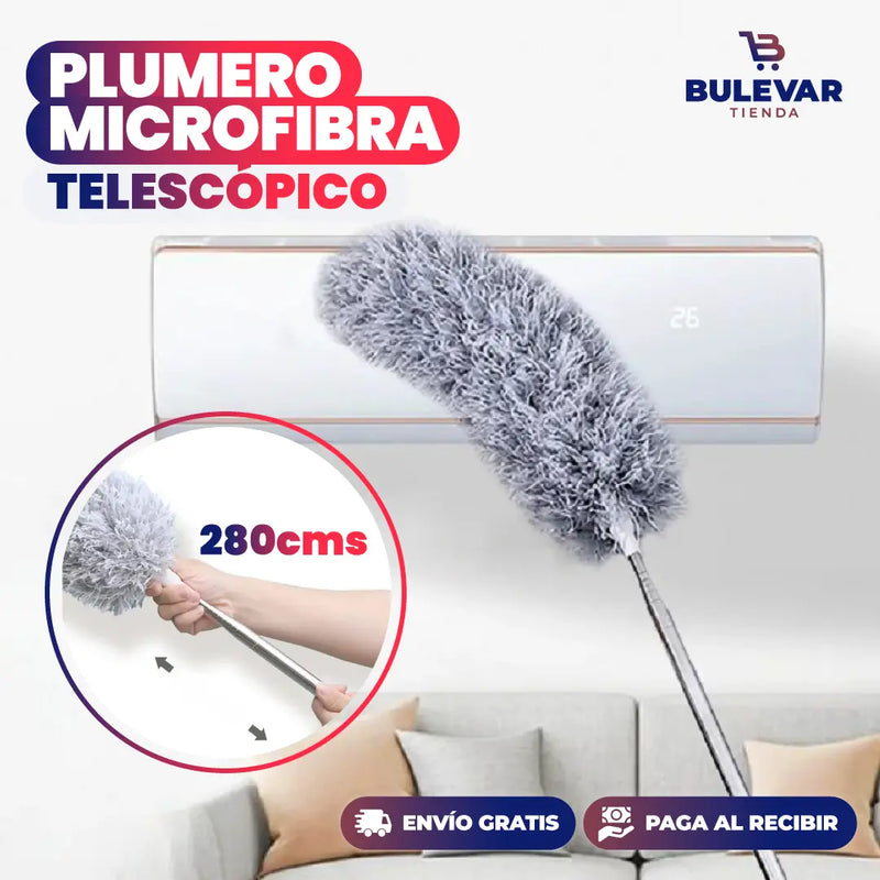 PLUMERO DE MICROFIBRA TELESCÓPICO EXTENSIBLE