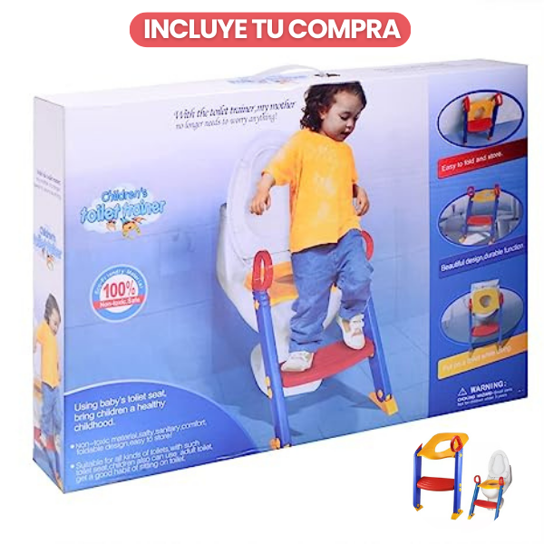 ASIENTO INODORO ESCALERA PARA NIÑOS