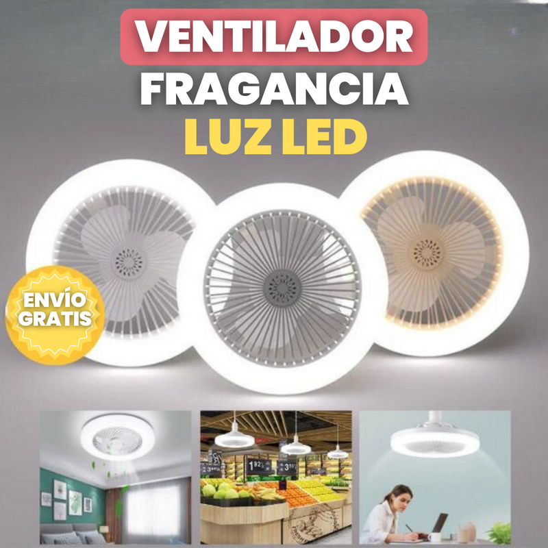 LUZ LED DE VENTILADOR CON FRAGANCIA