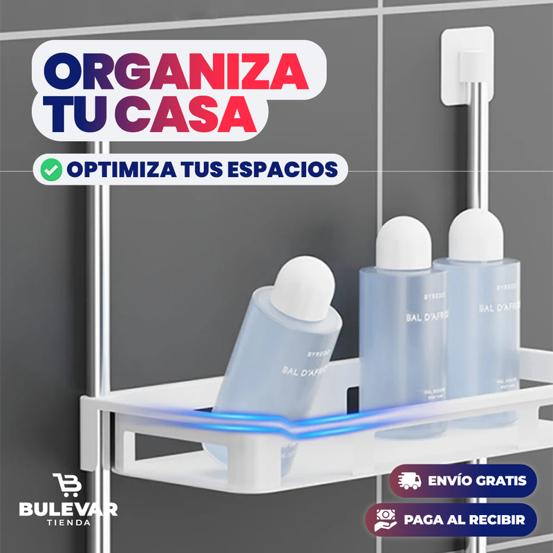 ESTANTE ORGANIZADOR DE 3 NIVELES PARA BAÑO O COCINA