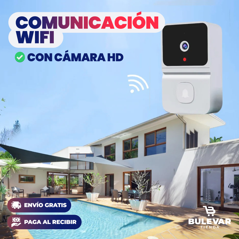 TIMBRE INALÁMBRICO WIFI CON CÁMARA HD