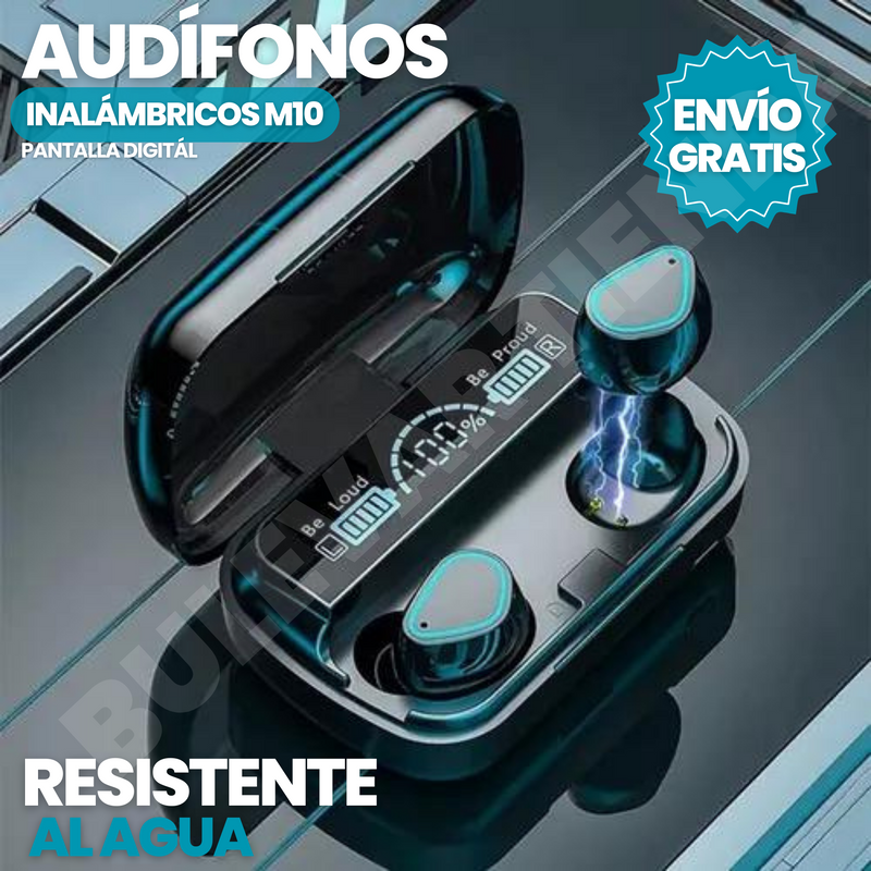 AUDÍFONOS EARBUDS TWS M10 SONIDO CON POWERBANK™