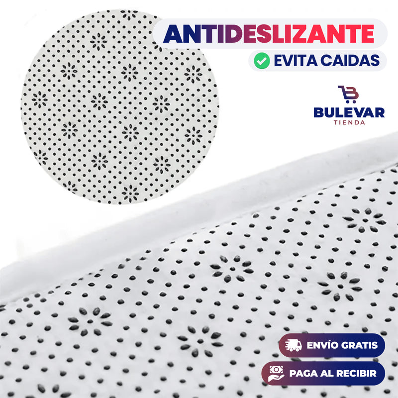 ALFOMBRA DE BAÑO ANTIDESLIZANTE DISEÑO DE ADOQUINES