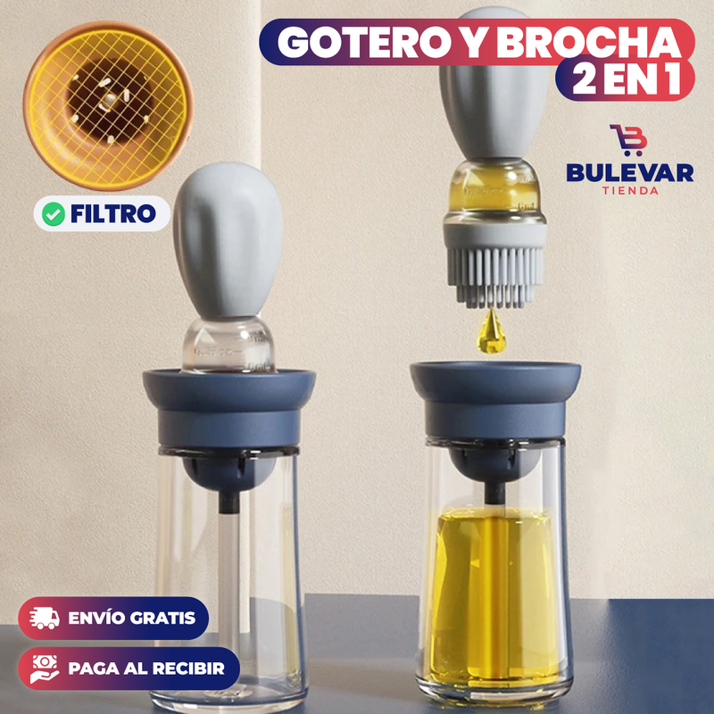 DISPENSADOR ACEITE GOTERO Y BROCHA