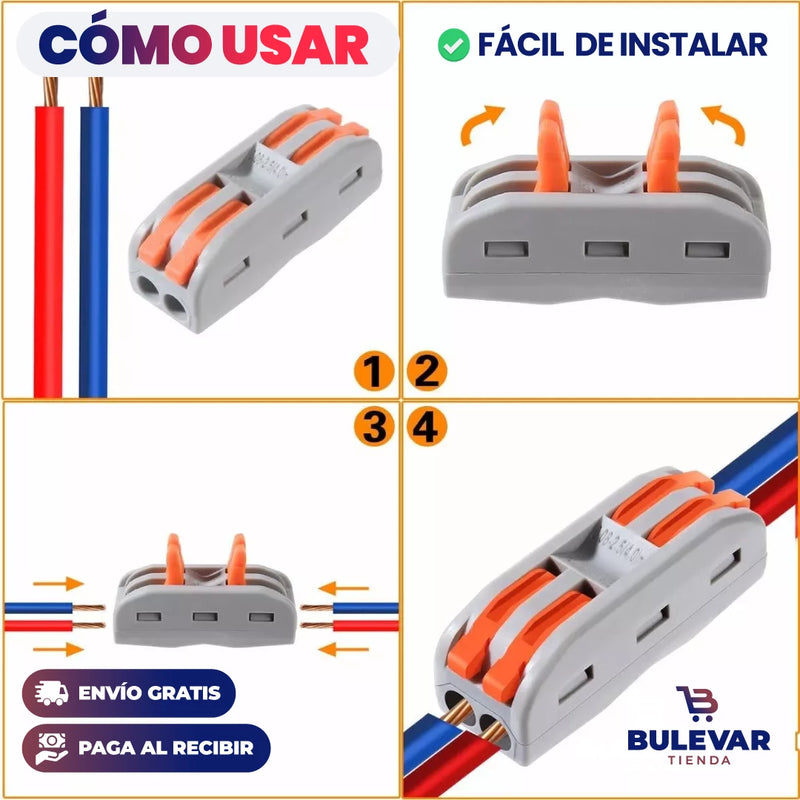 CONECTORES DE CABLES PACK X10