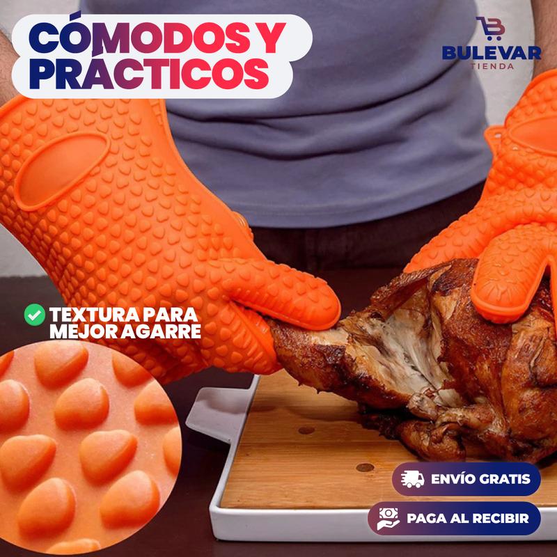 GUANTES DE SILICONA PROTECCIÓN CALOR