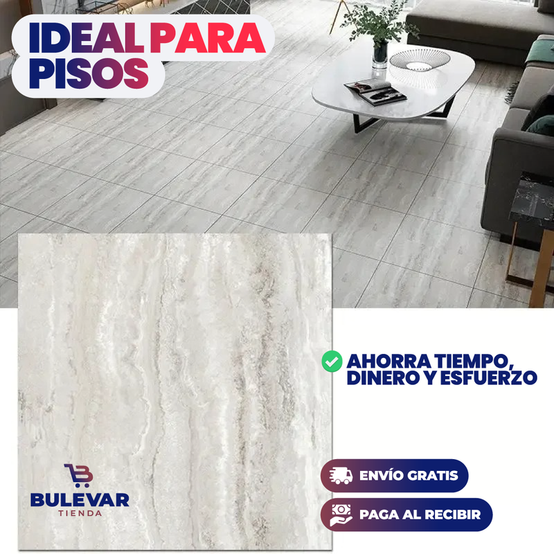 PROMO X3 LÁMINAS PVC MÁRMOL ADHESIVAS PARA PISO