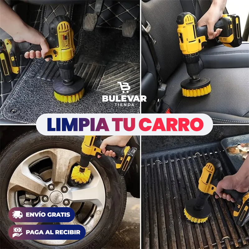 KIT 3 CEPILLOS DE LIMPIEZA PARA TALADRO