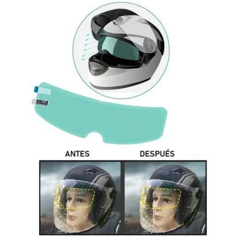 2X1 PELÍCULA ANTI-LLUVIA PARA CASCOS