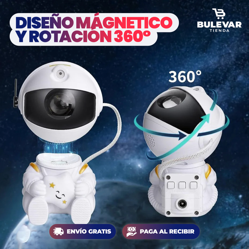 ASTRONAUTA PROYECTOR LED DE GALAXIAS