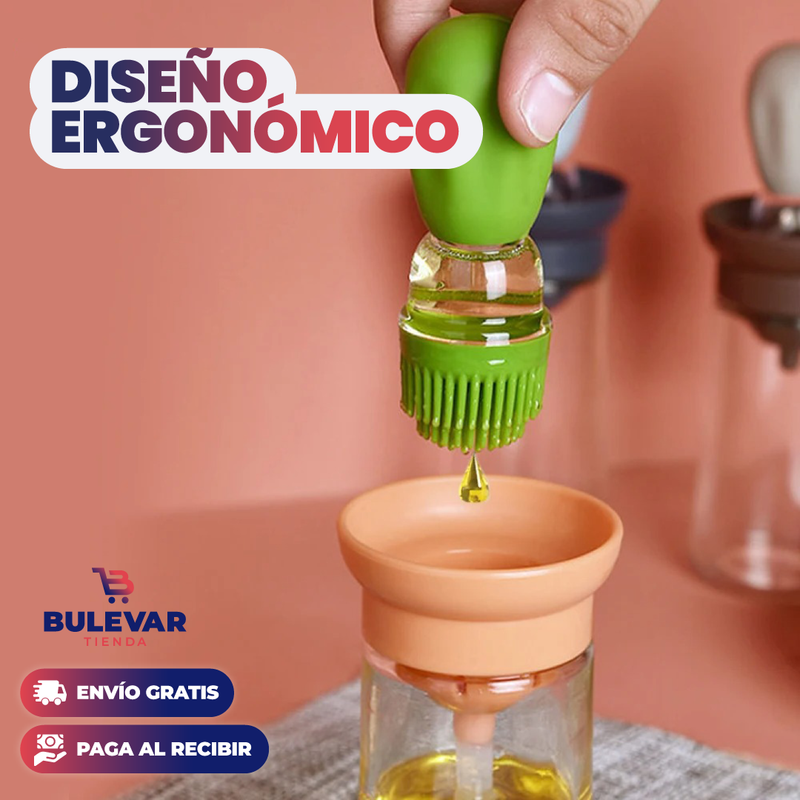 DISPENSADOR ACEITE GOTERO Y BROCHA