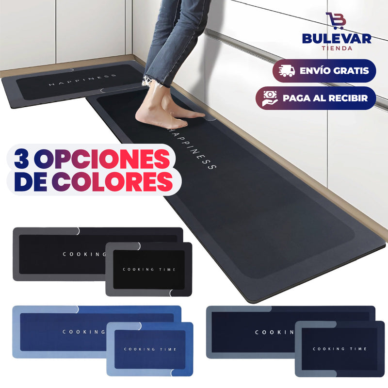 COMBO DE 2 ALFOMBRAS ANTIDESLIZANTES, SUPER ABSORBENTES PARA COCINA