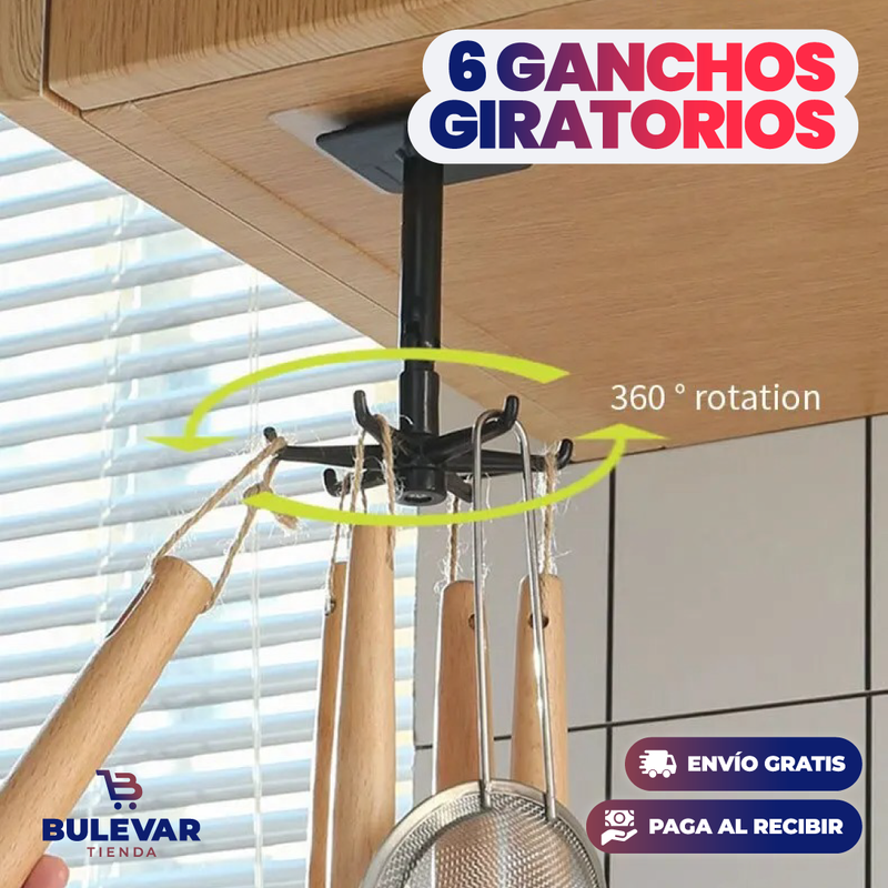 DUO GANCHOS COLGADORES PARA COCINA