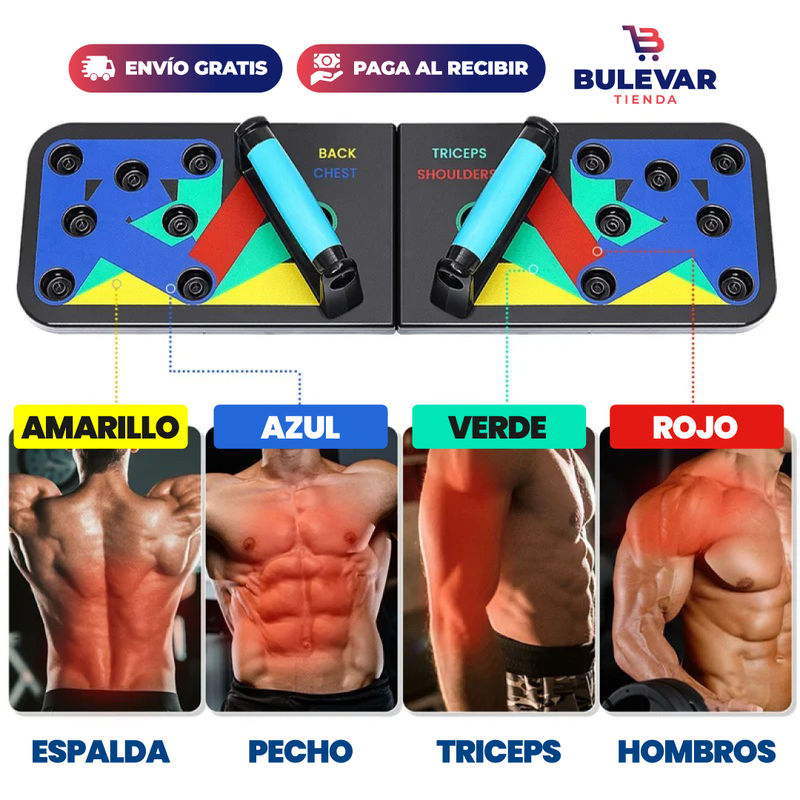 TABLA DE FLEXIONES 9 EN 1 PARA CULTURISMO, GIMNASIO EN CASA