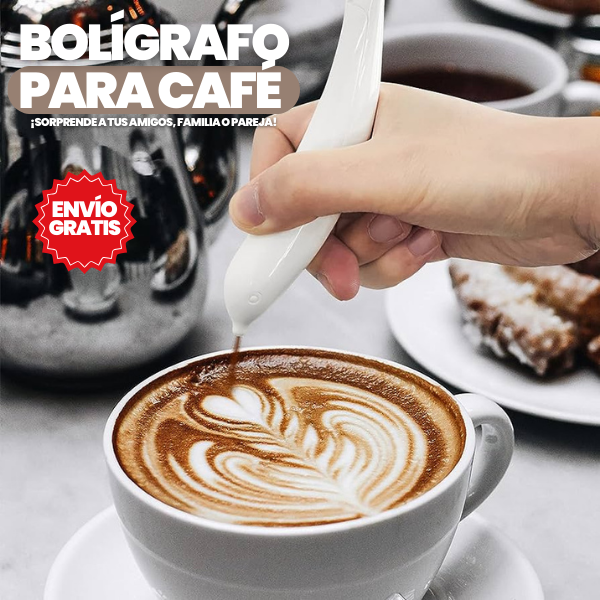 BOLÍGRAFO DECORADO DE CAFÉ
