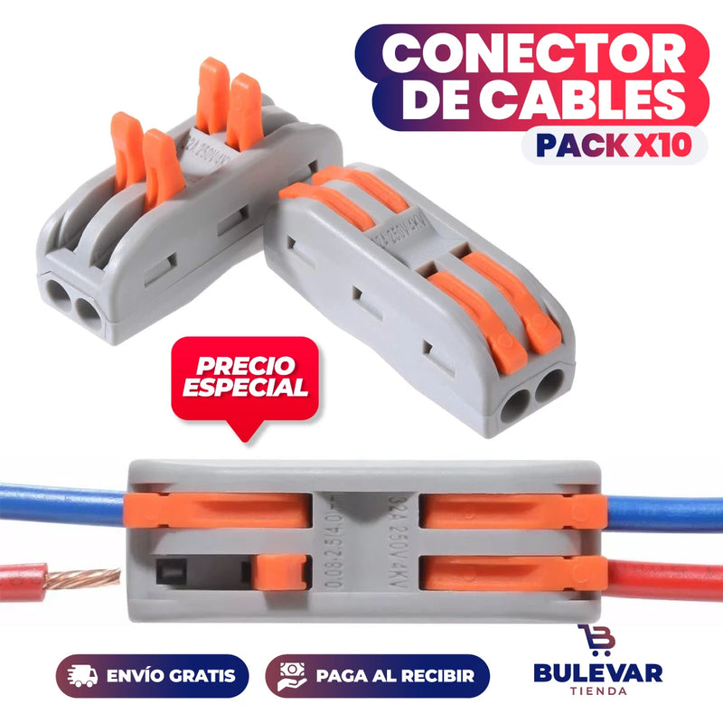 CONECTORES DE CABLES PACK X10