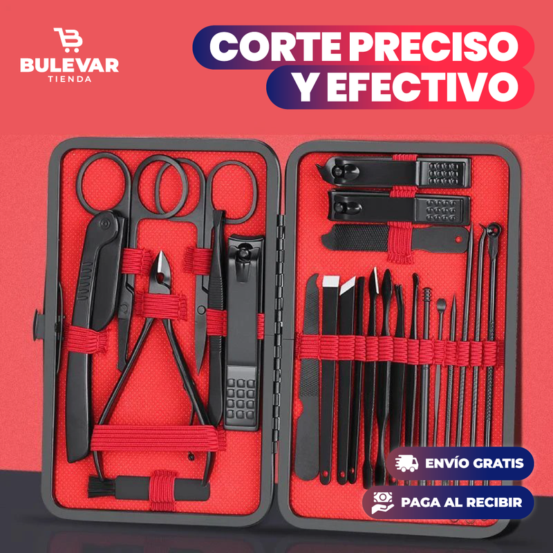 KIT CORTAUÑAS DE 23 PIEZAS ALTA GAMA