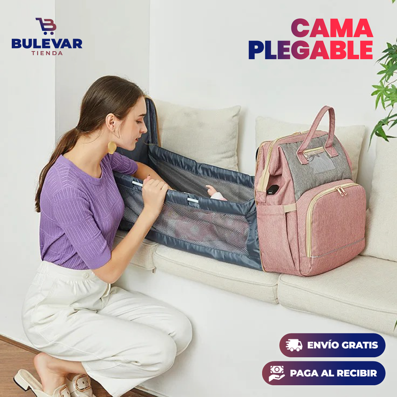 PAÑALERA MULTIFUNCIONAL CON CAMA PLEGABLE PARA BEBÉ