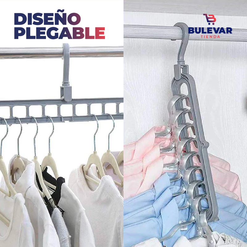 COLGADOR DE ROPA PLEGABLE X10 UNIDADES