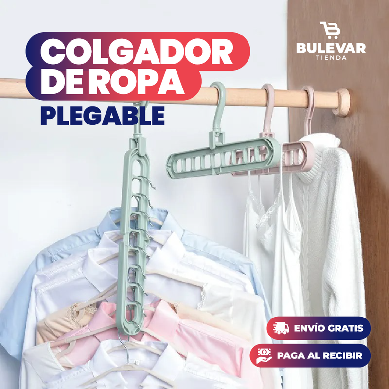 COLGADOR DE ROPA PLEGABLE X10 UNIDADES