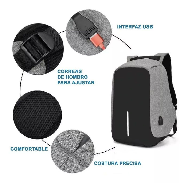 MOCHILA IMPERMEABLE ANTIRROBO