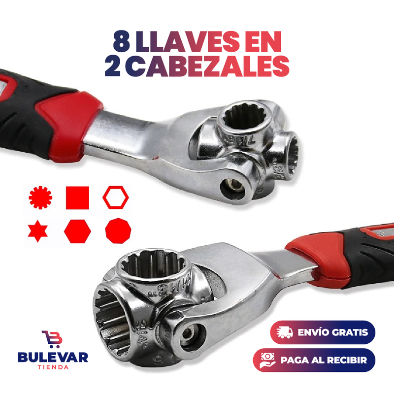 LLAVE INGLESA MULTIFUNCIONAL 8 EN 1