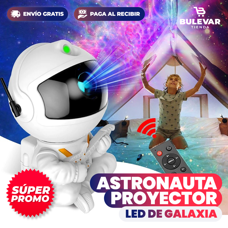 ASTRONAUTA PROYECTOR LED DE GALAXIAS