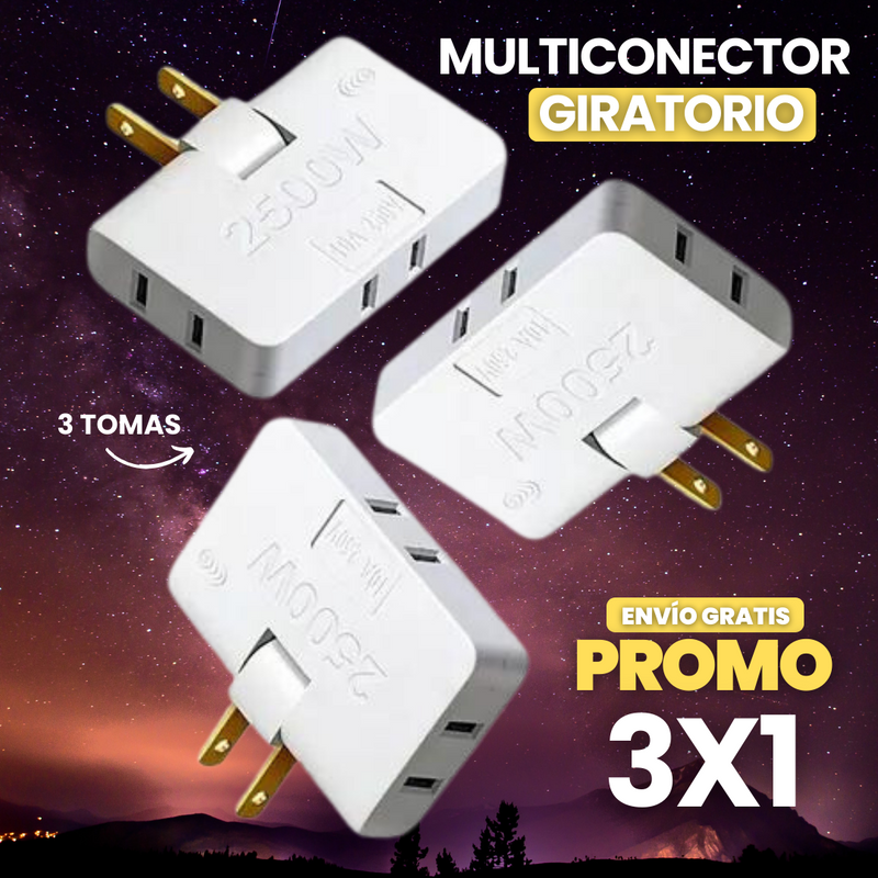 PROMO 3X1 SET MULTICONECTOR GIRATORIO