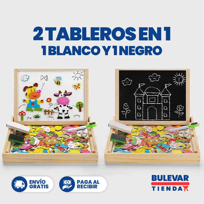 TABLERO MÁGNETICO Y ROMPECABEZAS DE NÚMEROS PARA NIÑOS