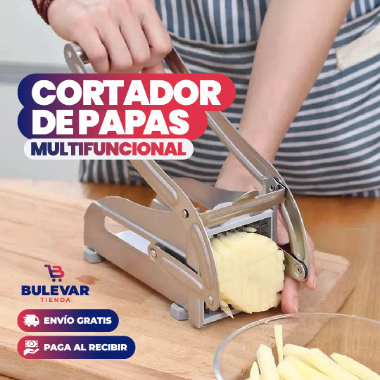 CORTADORA DE PAPAS MULTIFUNCIÓN DE ACERO INOXIDABLE