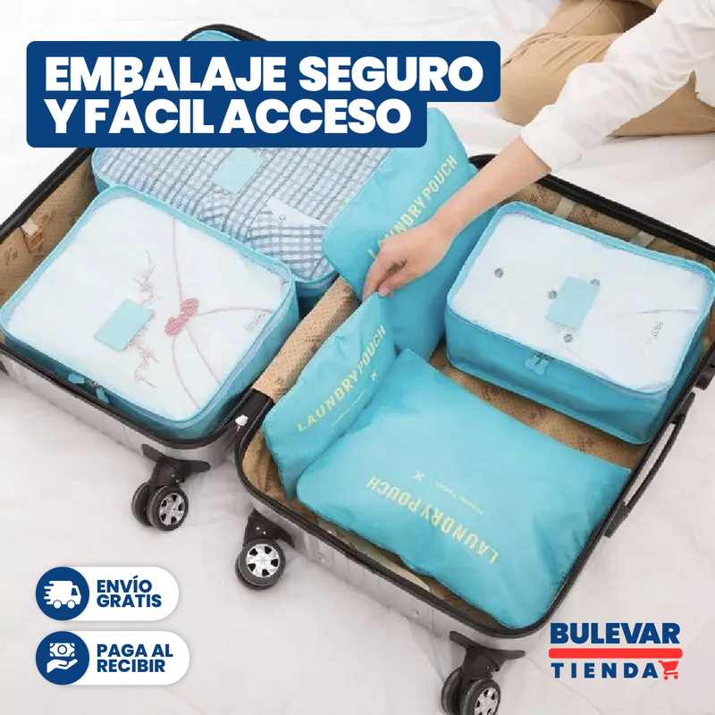 JUEGO DE BOLSAS DE ALMACENAMIENTO DE VIAJE 6 EN 1