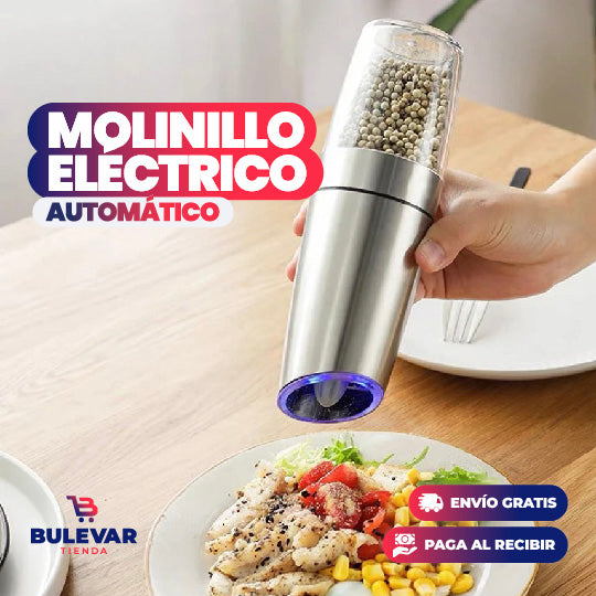 MOLINILLO ELÉCTRICO AUTOMÁTICO PARA ESPECIAS, SAL Y PIMIENTA